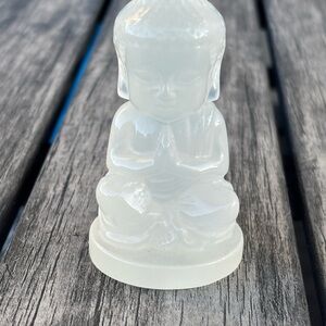 White Jade Crystal Buddha
